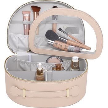 Stackers Козметична чанта с дръжка светлорозов, 2 ел (76850)