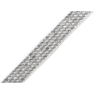 Prima-obchod Samolepicí borta s broušenými kamínky šíře 10 mm, barva 1 crystal