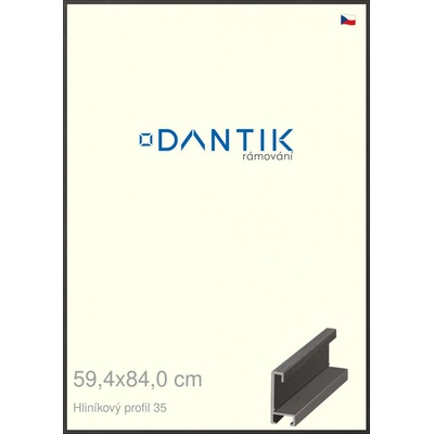 DANTIK rám na obraz 59,4x84 Dýha černá
