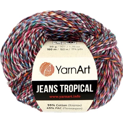YarnArt Jeans Tropical 620 fialová mix