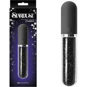  Вибратор, звезден прах, 16, 7см. - Stardust Charm Black (NSTOYS0835)