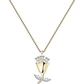 Silenti Jewelry Сребърно колие "Букет" - Златен