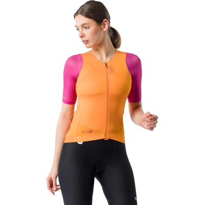 Castelli Corretto W jersey Vivid orange/ Violet pink
