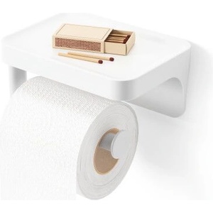 Umbra HK Limited Umbra Стойка за стена за тоалетна хартия и аксесоари 2 в 1 flex adhesive - бял цвят (umbra-1021297-660)
