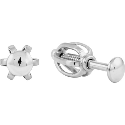 Soliter Minimalistické kôstky z bieleho zlata 231 001 00283 07