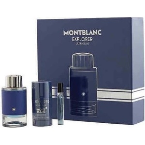 Mont Blanc Explorer Ultra Blue Подаръчен комплект, Парфюмна вода 100ml + Парфюмна вода 7.5ml + дезодорант стик 75g, мъже