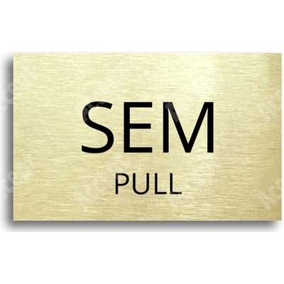 ACCEPT Tabulka SEM - TAM - typ 33 (80 x 50 mm) - zlatá tabulka - černý tisk bez rámečku