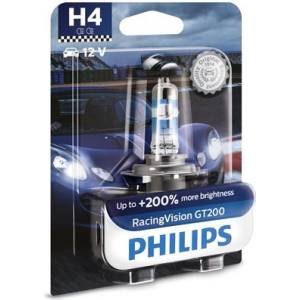 Philips Крушкa Philips H4 60 / 55W 12V RACING VISION GT200 1бр (12342RGTB1)