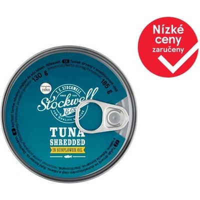 Stockwell & Co. Tuňák drcený ve slunečnicovém oleji a nálevu 185 g