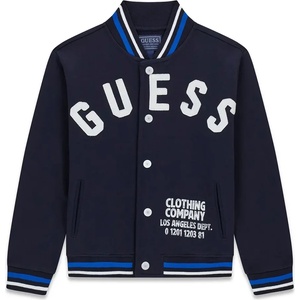 GUESS Детски суичър Guess за момче тип бейзболно яке в тъмносин цвят