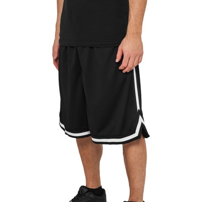Urban Classics stripes Mesh shorts blkblkwht