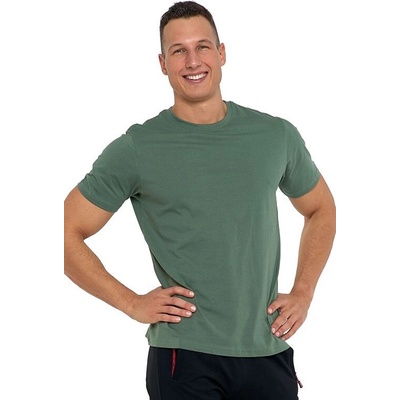 Pánské triko Basic tmavě zelené