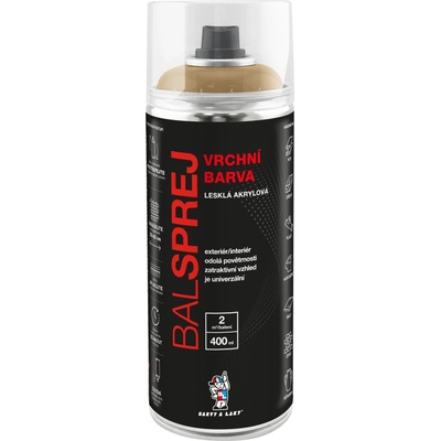 Balsprej vrchná univerzálna akrylová farba v spreji 400 ml RAL 1001 béžová