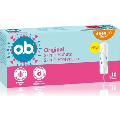 o.b. Original Super tampóny na silnú menštruáciu 16 ks
