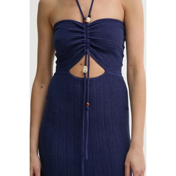 Sessùn Рокля Sessun в тъмносиньо дълга разкроена 25205016 (25205016)