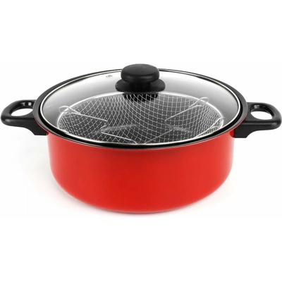 Fritovací hrnec, Hrnec na smažení se sítkem a víkem, 2,5L, Bohmann BH-1029-03