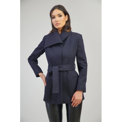 Radek's Collection Дамско зимно вълнено палто в тъмносин цвят 12004-402