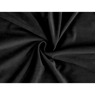 Velvet / samet strukturovaný jednobarevný Varianta: 28 černá, Balení: 1 m