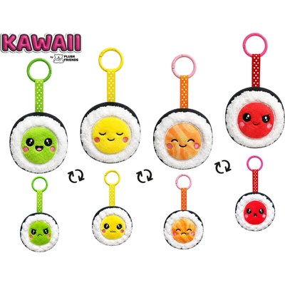 Privesok na kľúče Plyšový sushi Plush Friends Kawaii 1 kus