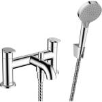 Hansgrohe Vernis Blend - Смесител за ръба на ваната с аксесоари, монтаж с 2 отвора, хром 71461000 (71461000)