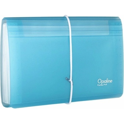Oxybag Organizér na dokumenty s gumičkou DL Opaline číro-modrý, 13 priehradiek