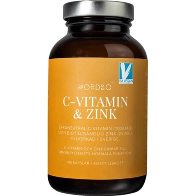 Nordbo Vitamin C Zinok 50 kapsúl