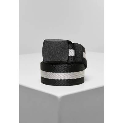 Urban Classics Centre Stripe belt bílý černý