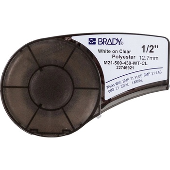 Brady M21-500-430-WT-CL / 139747, полиестерна лента, 12.70 mm x 6.40 m (139747)