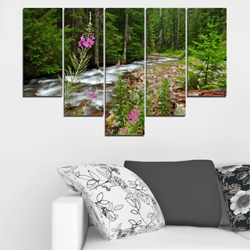Vivid Home Картини пана Vivid Home от 5 части, Пейзаж, Канава, 110x65 см, 6-та Форма №0329