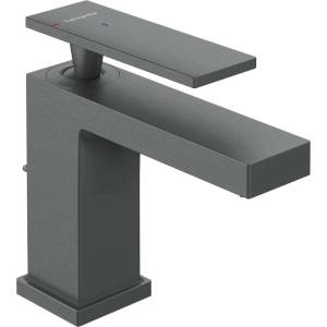 Hansgrohe Tecturis E - Смесител за умивалник със сифон, CoolStart, EcoSmart+, матиран черен хром 73002340 (73002340)