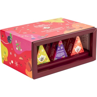 English Tea Shop BIO Vánoční čaj dárková kolekce Super Dobrot 12 pyramidek