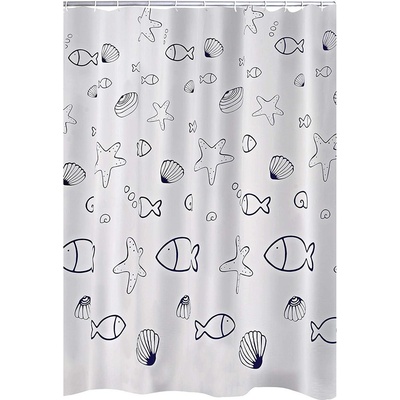 Ridder 32630 SEASHELL modrý dekor 180 x 200 cm – Zboží Dáma