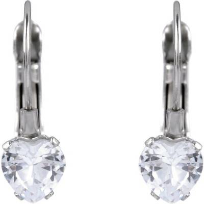 Náušnice z nerezové oceli s broušeným kamínkem crystal 1 pár