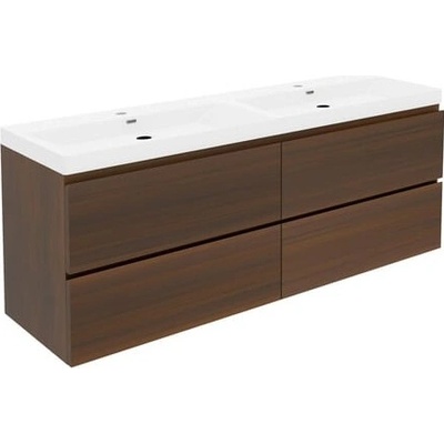Koupelnová skříňka s umyvadlem SAT B-Way 119x50x45 cm ořech mat BWAY2120NUTU4