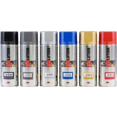 Pinty Plus metalický - akrylový email v spreji - sivý - 400 ml