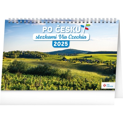 NOTIQUE Stolný Po Česku chodníkmi Via Czechia 23,1 x 14,5 cm 2025