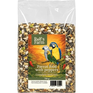 Rolf's Farm Parrot Food with Peppers - пълноценна храна за големи папагали, с люти чушки, 750 г