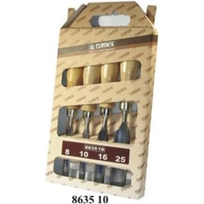 Narex Bystřice 863510 - Sada dlát dutých 4-dílná 8-25mm, dřevěná rukojeť, WOOD LINE