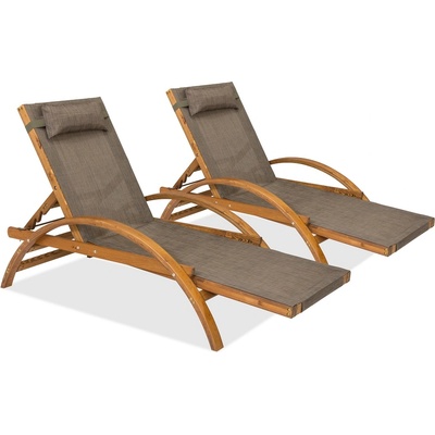 Garden Point Комплект два дървени шезлонга Acapulco Garden Point (GAP358D)