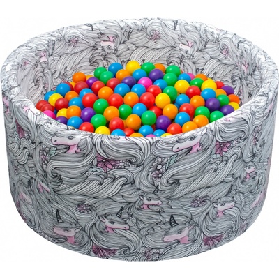 Aga suchý bazén 90 x 40 cm s míčky jednorožec