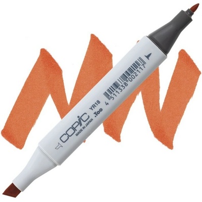 Lihová fixa COPIC Classic oboustranná Fine & Chisel, Sanguine (YR18)