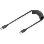 ASSMANN AK-300431-006-S : : Кабел USB 2.0 Type C - Type C, M-M, спирала, PD 60W, 1.0 м (AK-300431-006-S)