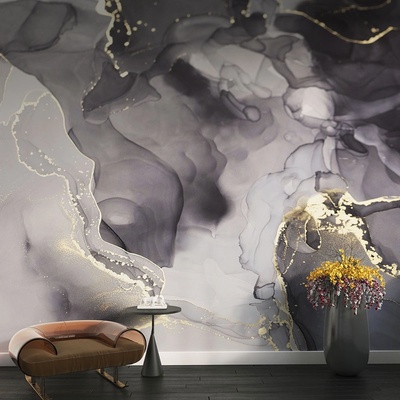 Art Gift Decor Фототапет сив мрамор със златисти линии