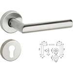 Fimet maniglie ДРЪЖКА 102 ШИЛД СЕКРЕТНА 70мм 45х245мм ИНОКС (102212z60 inox ss)