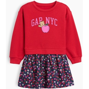 GAP Бебешка суитшърт рокля Brannan Bear GAP GAP | Cherven | Момичешки | 2 години