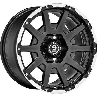 SPARCO DAKAR 8,5x18 5x150 ET30 matt black lip polished rivets