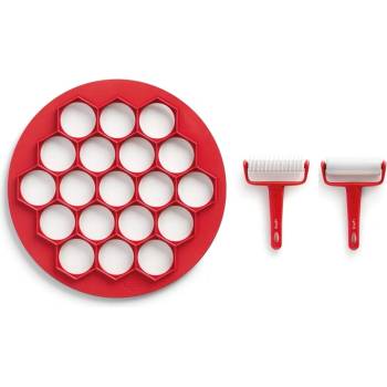 Lékué Форма за изрязване на бисквитки Lekue с 2 ролки червена (880506)