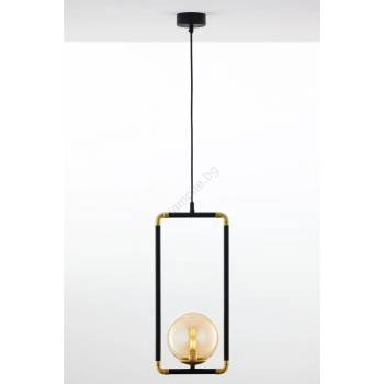 JUPITER 2024 - Пендел ZAFRA 1xG9/10W/230V черен/златист/бежов (10702024)