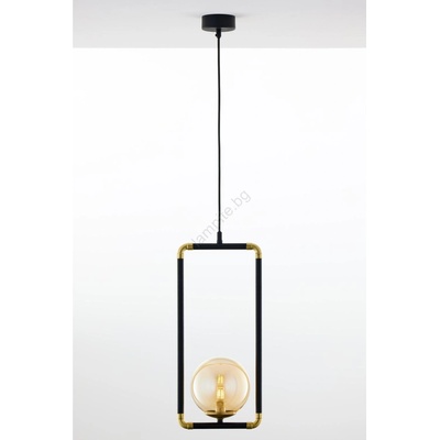 JUPITER 2024 - Пендел ZAFRA 1xG9/10W/230V черен/златист/бежов (10702024)