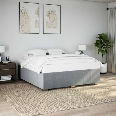 vidaXL 11461.3284853 Rám postele bez matrace světle šedý textil
